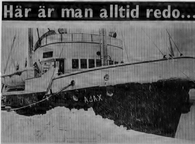 Här är man alltid redo!
Bärgningsfartyget Ajax Ligger från och med måndag tills vidare stationerad i Visby.
