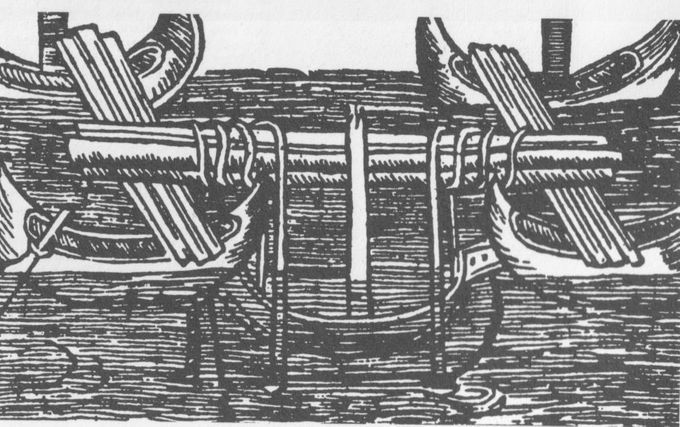 Så här tänkte man 1663 att bärgningen av VASA skulle kunna utföras.