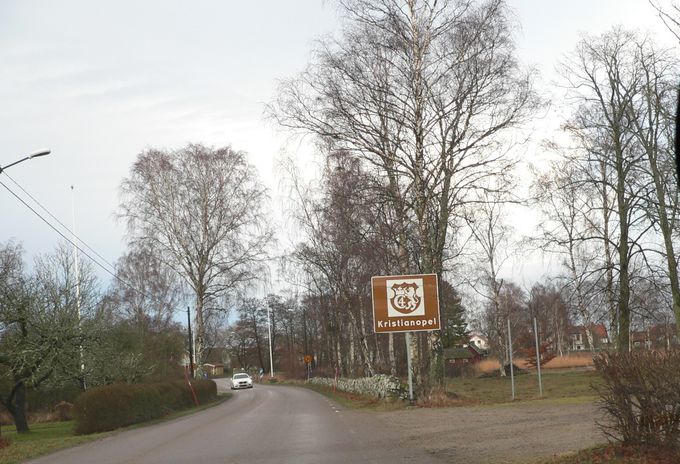 Från Lösen utanför Karlskrona gick resan upp till Kristianopel 
infarten från Fågelmara och E22 an